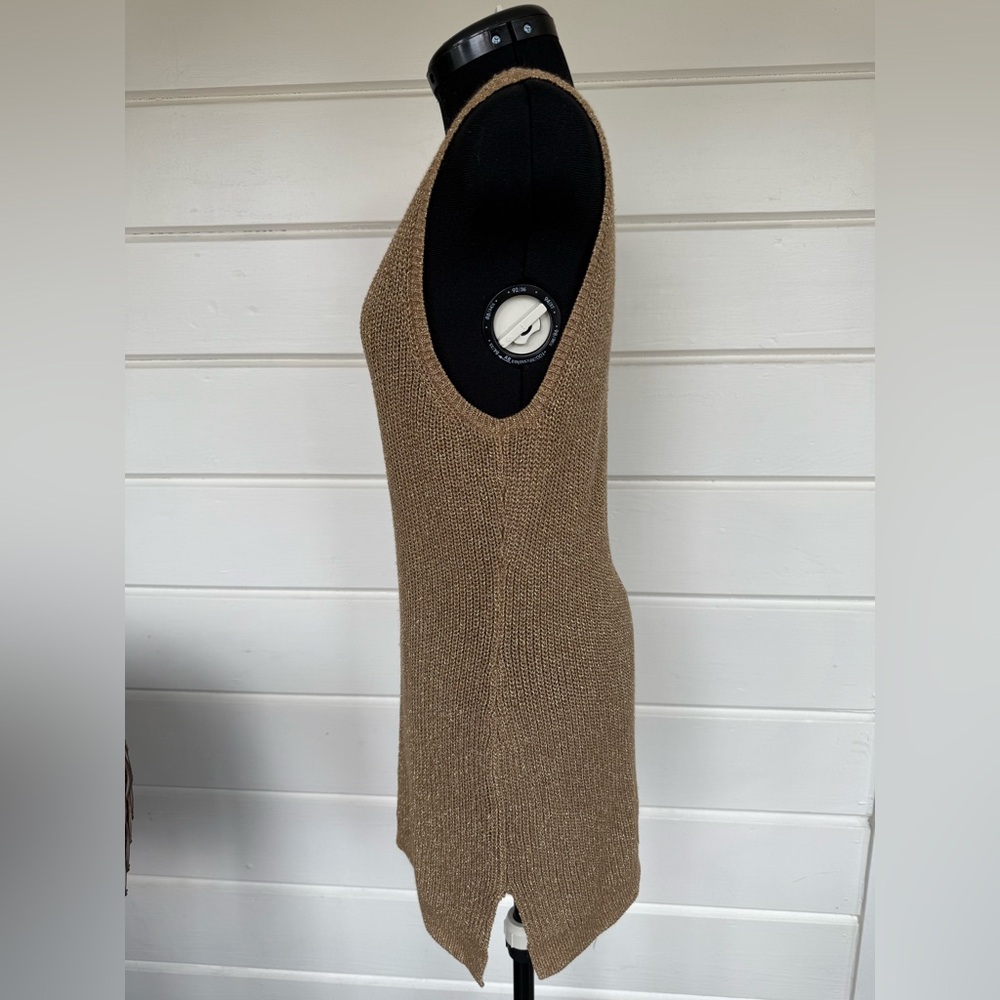 Ralph Lauren Metallic Gold Knit Top/Dress - Picture 2 of 6